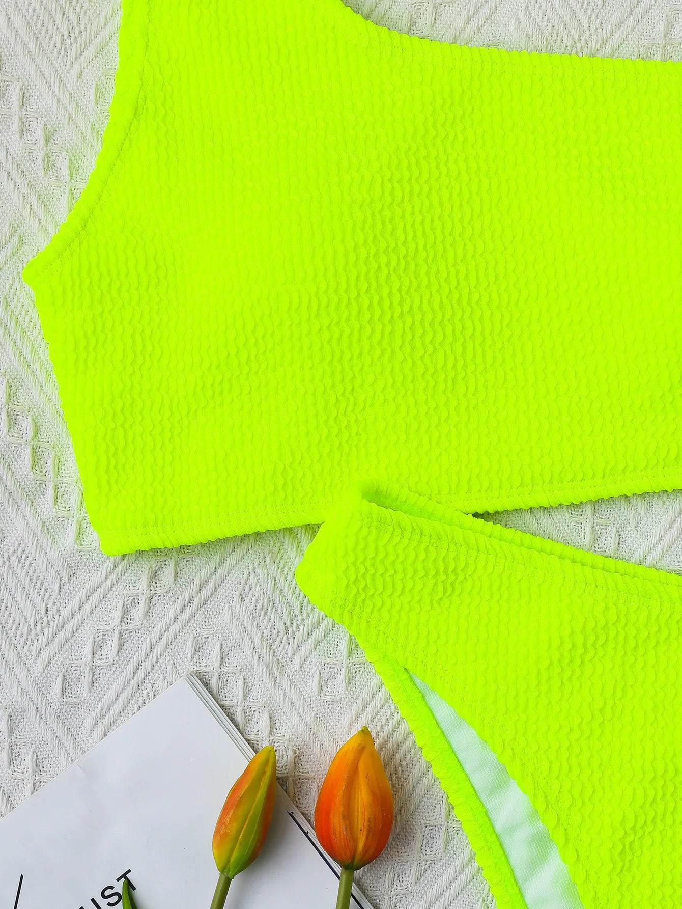 Une épaule Bikini texturé maillots de bain coupe haute maillot de bain solide maillot de bain femmes brésilien 2025 mode