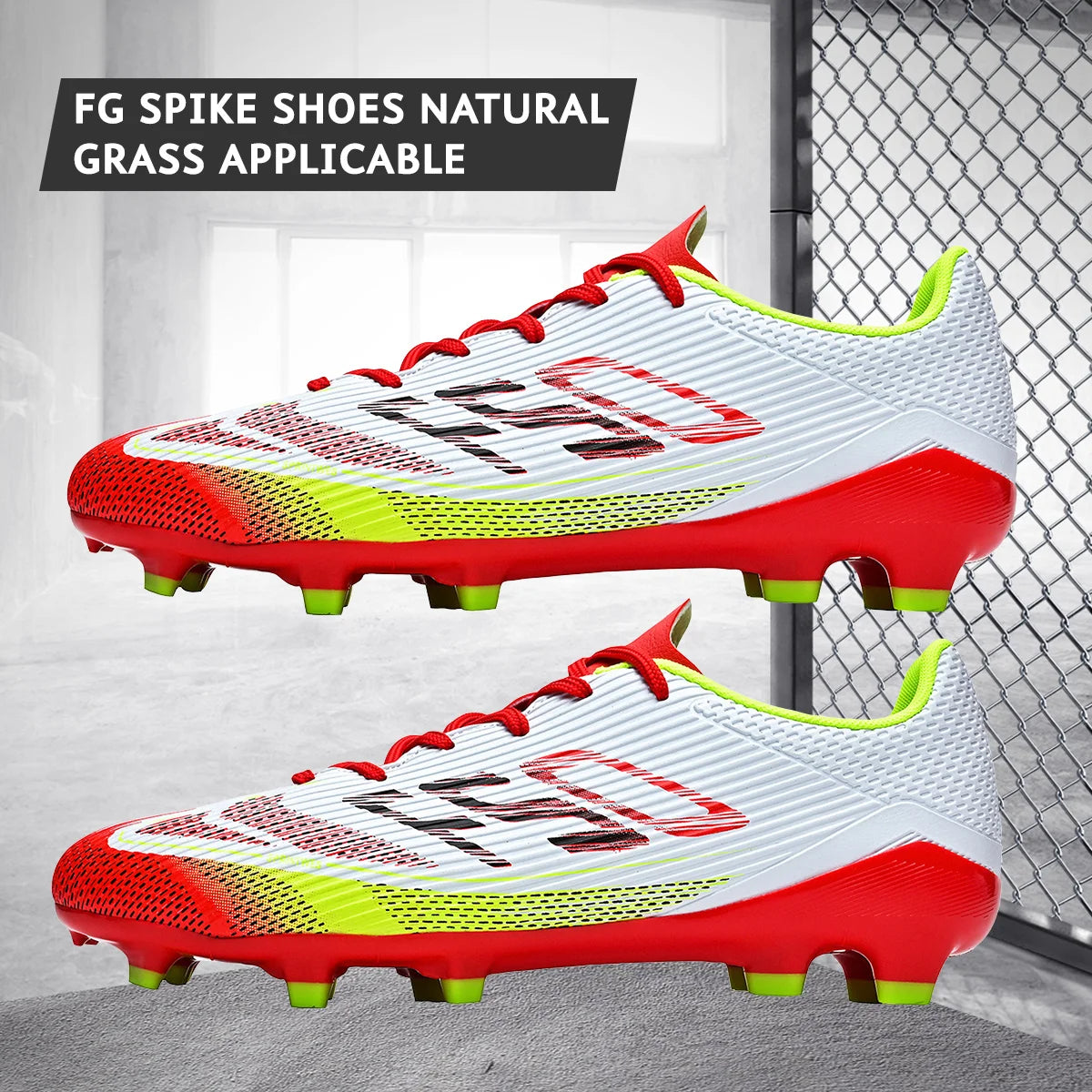 Chaussures de Football Adulte AG/FG Crampons TPU — Tige PU Texturée, Terrain Herbe EU 35–46