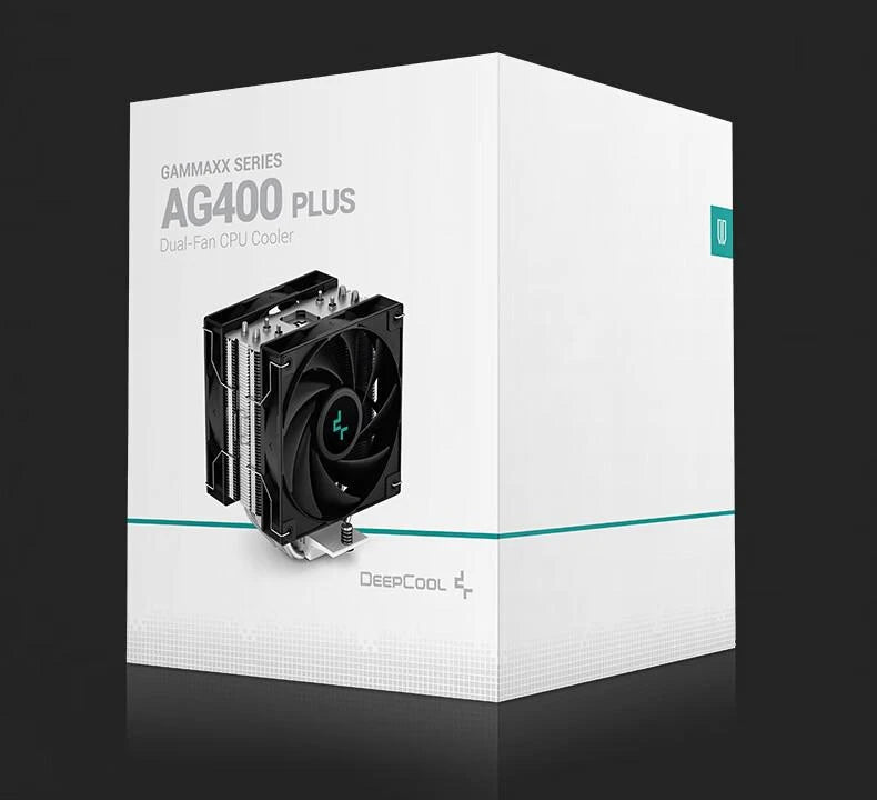 Refroidisseur de processeur DeepCool AG400 Plus 4 caloducs double ventilateur 220W, ventilateur 120mm, refroidisseur d'air pour processeur LGA1700 1851 AM5 AM4, radiateur de refroidissement par air