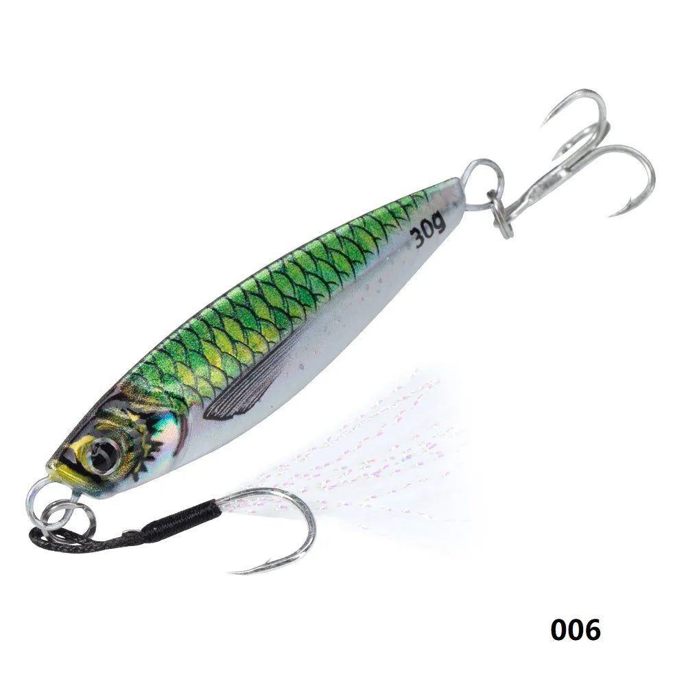 Hunthouse-Leurre métallique rigide coulant, appât Élidéal pour la pêche en eau salée, au brochet ou au bar, 7 à 80g