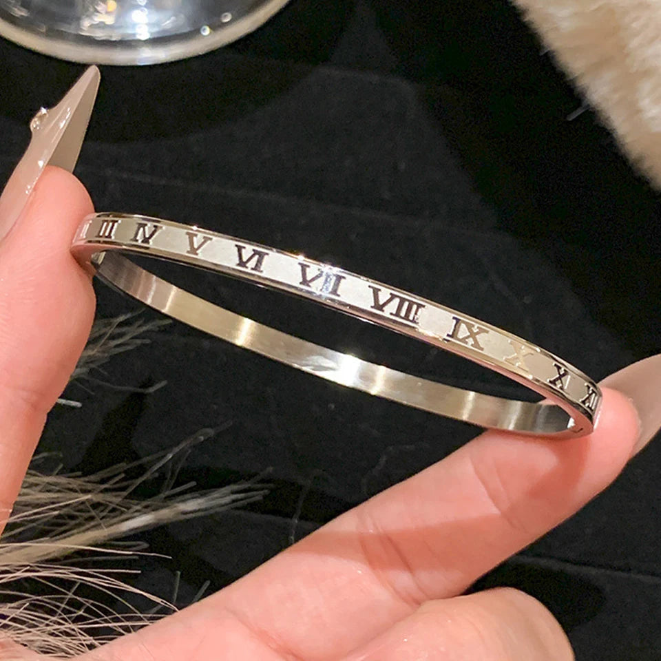 ZAKOL 5/1 piezas conjunto de pulseras de acero inoxidable con incrustaciones de circonita brillante para mujer, brazaletes apilables de moda que no se decoloran, joyería de regalo