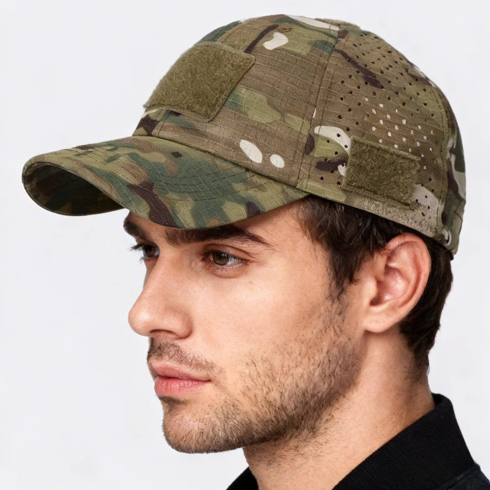 Casquette de baseball camouflage respirante, chapeau de protection solaire pour sports de plein air, chasse, randonnée, camping, pêche