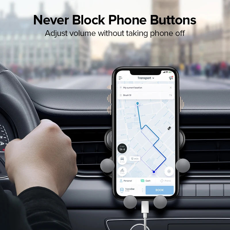 Gravity Car Phone Holder, Car Air Vent Phone Mount, Universal GPS Holder for iPhone 13 12 Xiaomi