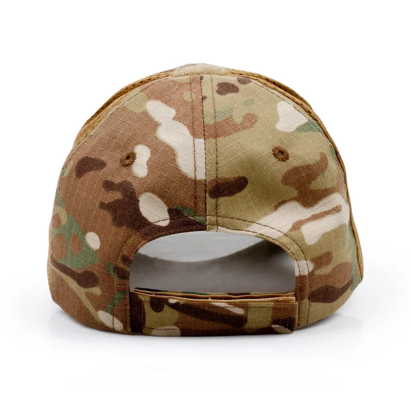 Casquette de Baseball en maille pour hommes et femmes, Camouflage, crâne, réglable, Airsoft, tactique de randonnée en plein air, nouvelle collection été 2024