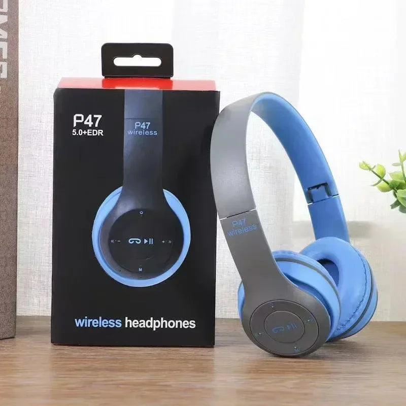Auriculares inalámbricos Bluetooth 5.0, portátiles y plegables, multifuncionales, para conexión Bluetooth, tarjeta TF, conexión por cable