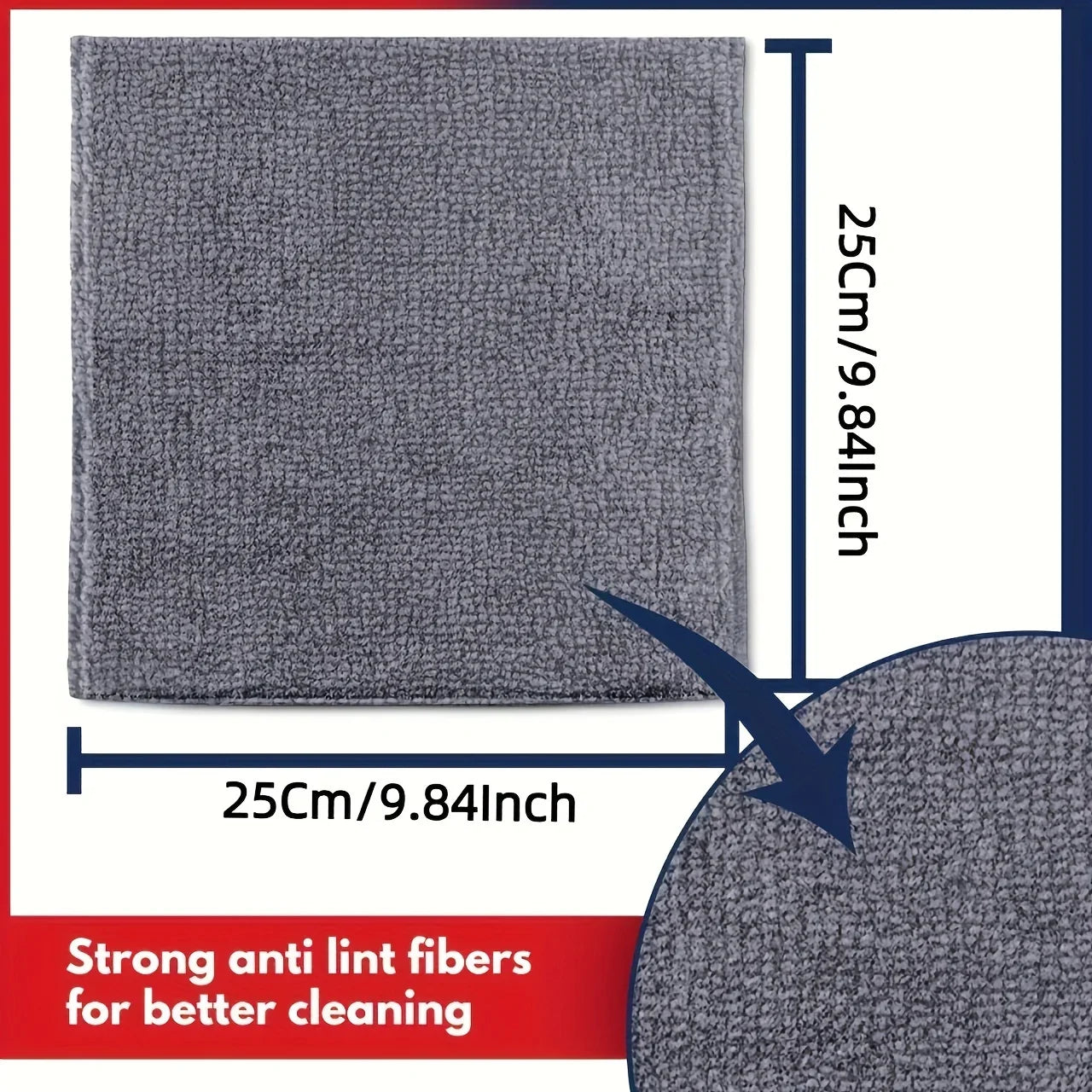 Juego de rejillas absorbentes, suaves y antimanchas, de microfibra, toallas de cocina, gris claro, 5 piezas, 10 piezas, 20 piezas
