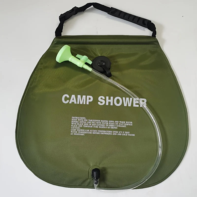 Sac de Douche Camping Portable — Pomme de Douche Réglable & Tuyau Détachable
