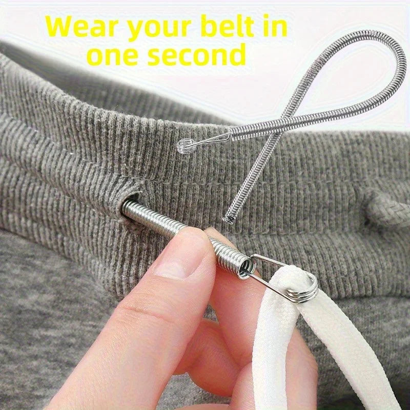 Enfile-cordon à ressort pliable, Clip pour pantalons, sweat à capuche, bande élastique, cordon en dentelle, fil à cordon Flexible, accessoires de couture, bricolage