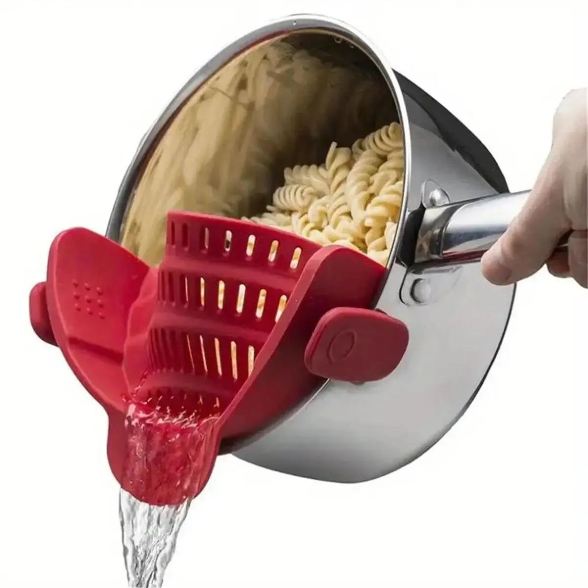 Passoire à clipser en silicone réglable, casseroles et bols, déterminer la proximité, liner pour nouilles et pâtes, 1PC