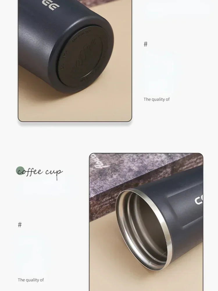 Tasse à café de voyage en acier inoxydable, tasse thermique anti-fuite, bouteille Thermos, thé, café, flacon sous vide, tasses isolées, 380/510ML