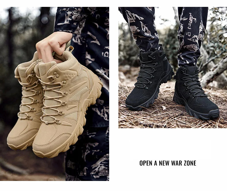 Tactiques améliorées bottes d'entraînement de Combat mâle en plein air Camping Anti-usure réponse rapide chaussures de randonnée pêche chasse baskets hommes