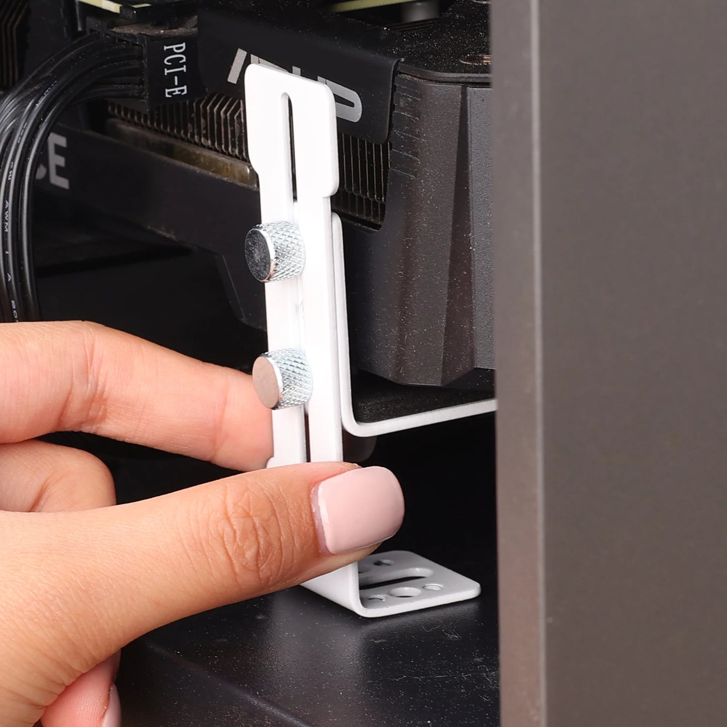 Support de carte graphique réglable, support de carte vidéo réglable, support GPU pour boîtier PC de bureau ITX/ATX, accessoire pour éviter l'affaissement