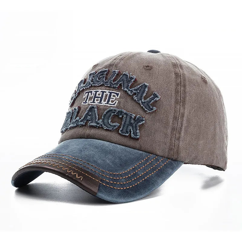 Casquette de baseball noire en coton lavé — hommes, femmes, décontractée, brodée, chapeau papa, 2022