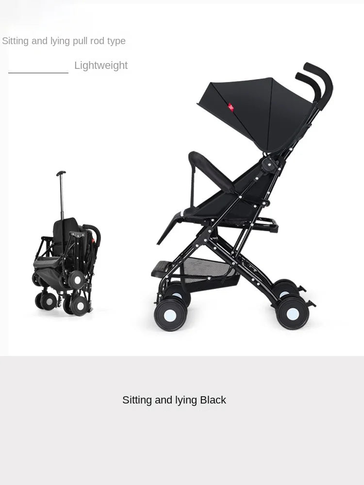 Buggy Bébé Pliable Léger Parapluie — Assis ou Allongé 0 à 3 Ans Poussette