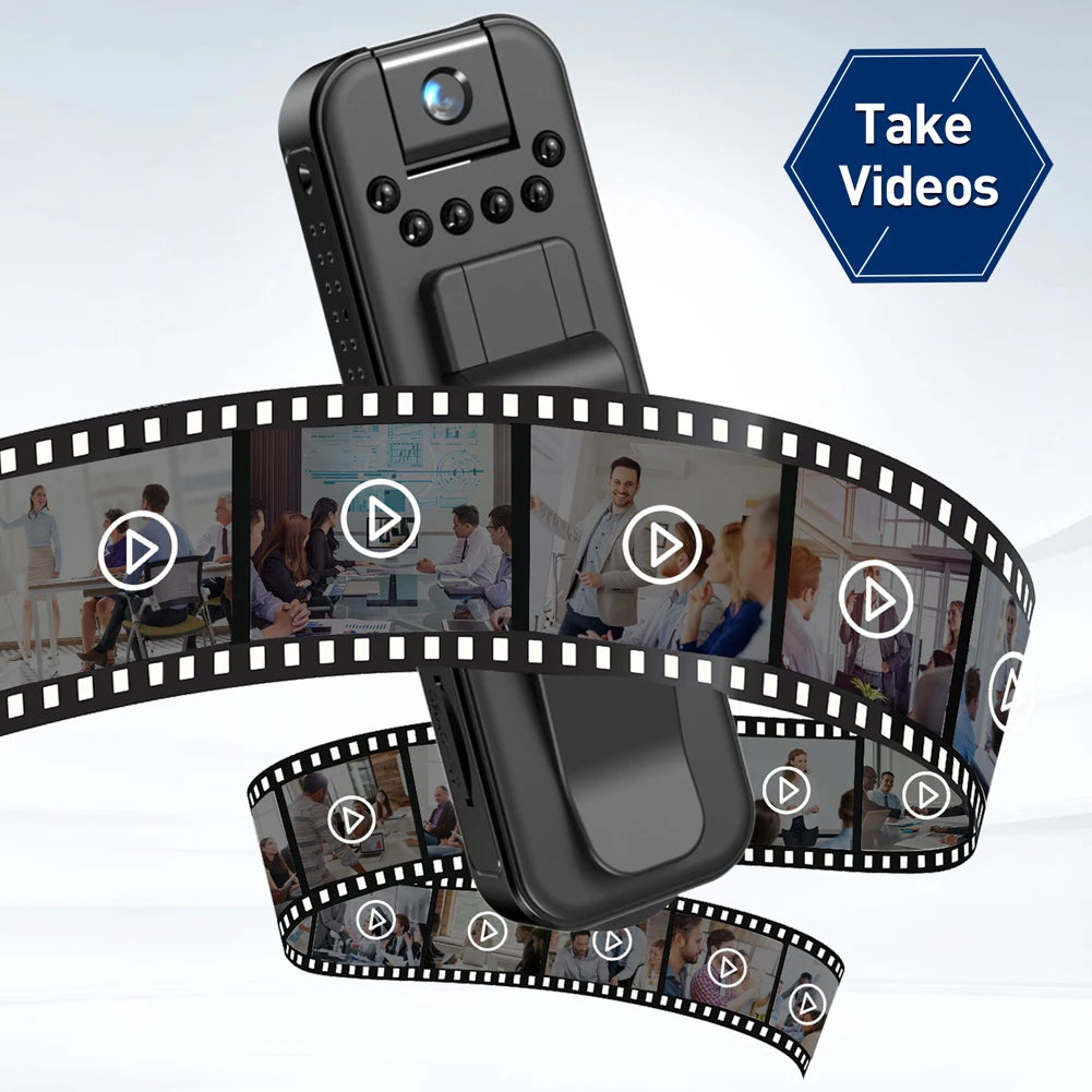 Caméscope Miniature HD 1080P, petit corps de Police, avec Clip arrière, Vision nocturne infrarouge, caméscope de Surveillance vidéo