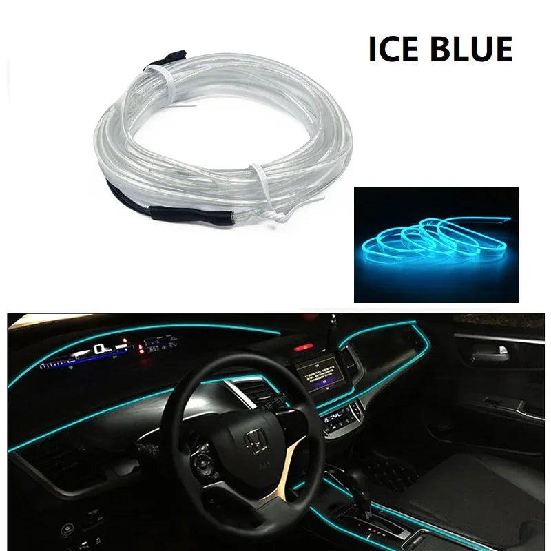 Decorative Car Interior Lamp Strips, 1M 2M 3M 5M, Ambient Light, Cold Light, Dashboard Console, Automotive LED Ambient Lights
