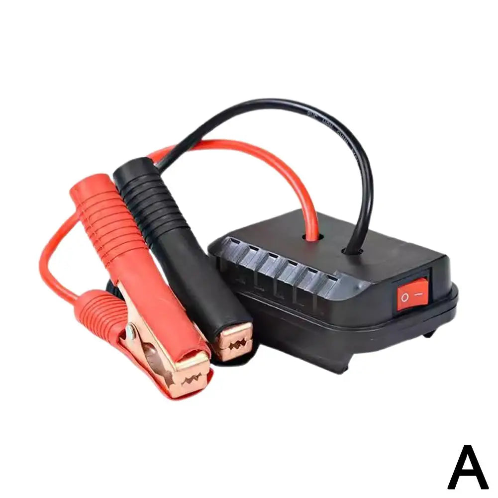 Convertisseur de batterie au lithium pour voiture — clip de chargeur, démarreur d'urgence, adaptateur de câble