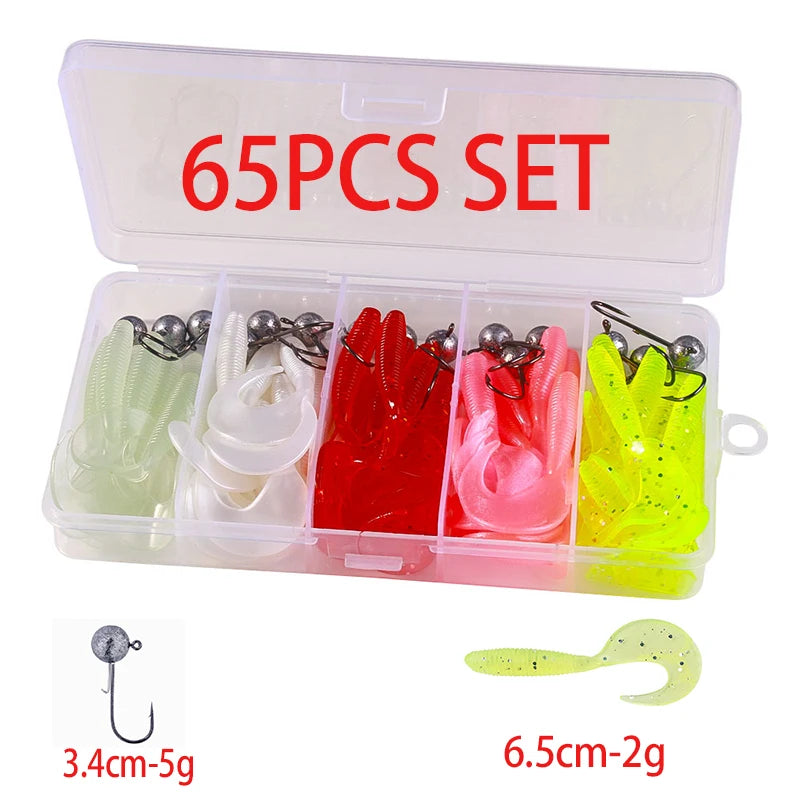 Leurre souple en silicone 4,5 cm avec queue en T — nageur, pêche carpe, black-bass, brochet