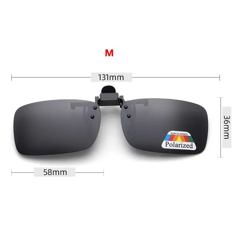 Lunettes de soleil polarisées à lentilles grises, 4 couleurs, Clip rabattable UV 380, pour la conduite, la pêche, la Vision nocturne