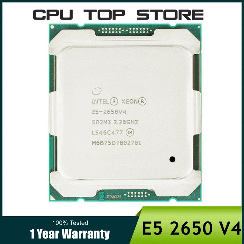 Processeur Intel Xeon E5 2650 V4 2650V4 SR2N3 2,2 GHz 12 cœurs 24 threads LGA 2011-3