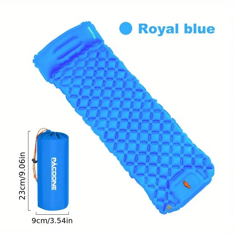 PACOONE – matelas gonflable de type presse pour Camping, imperméable à l'humidité, coussin de couchage d'extérieur, tapis d'air de plage, tente, coussin de voyage