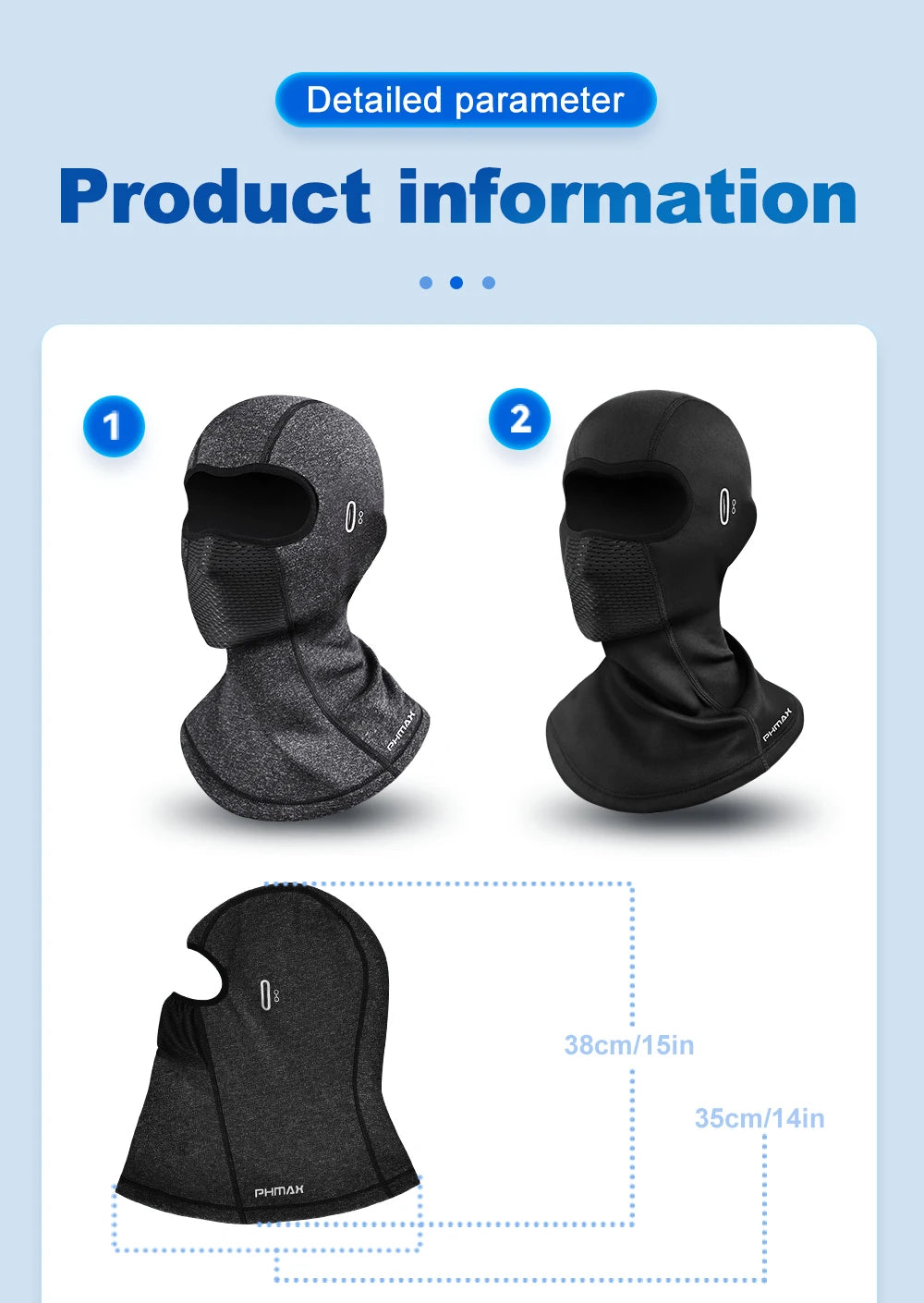 Masque d'équitation moto — protection vent et chaleur, masque complet respirant, cagoule, écharpe