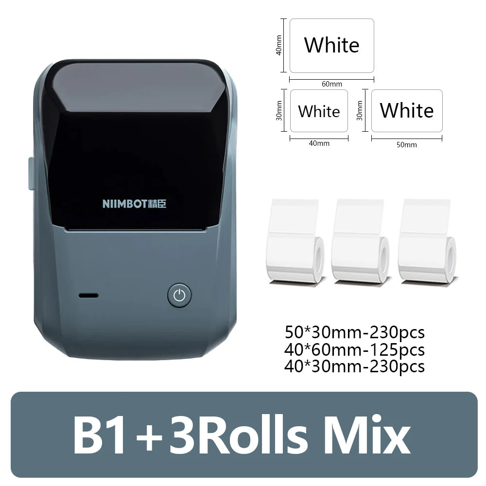 Niimbot B1 Mini impresora térmica portátil autoadhesiva etiquetadora de bolsillo impresora de etiquetas Bluetooth Niimbot B1