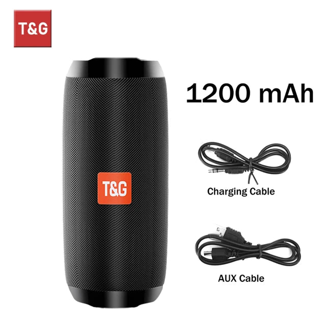 Haut-parleur Bluetooth portable TWS — étanche, stéréo surround, radio FM, support TF, extérieur