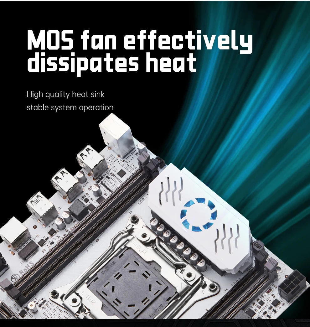 QIYIDA X99 carte mère D4 TPM2.0 LGA 2011 3 avec emplacement M.2 prise en charge X99 C612chip DDR4 mémoire SATA3.0 USB3.0 PCI16X
