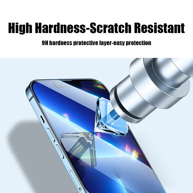 Protector de pantalla de cristal para iPhone, película protectora, 9D Guatemala, iPhone 16 15 14 13 12 11 Pro Max, iPhone 78 Plus Poly Xs Max, 2 piezas, 4 piezas