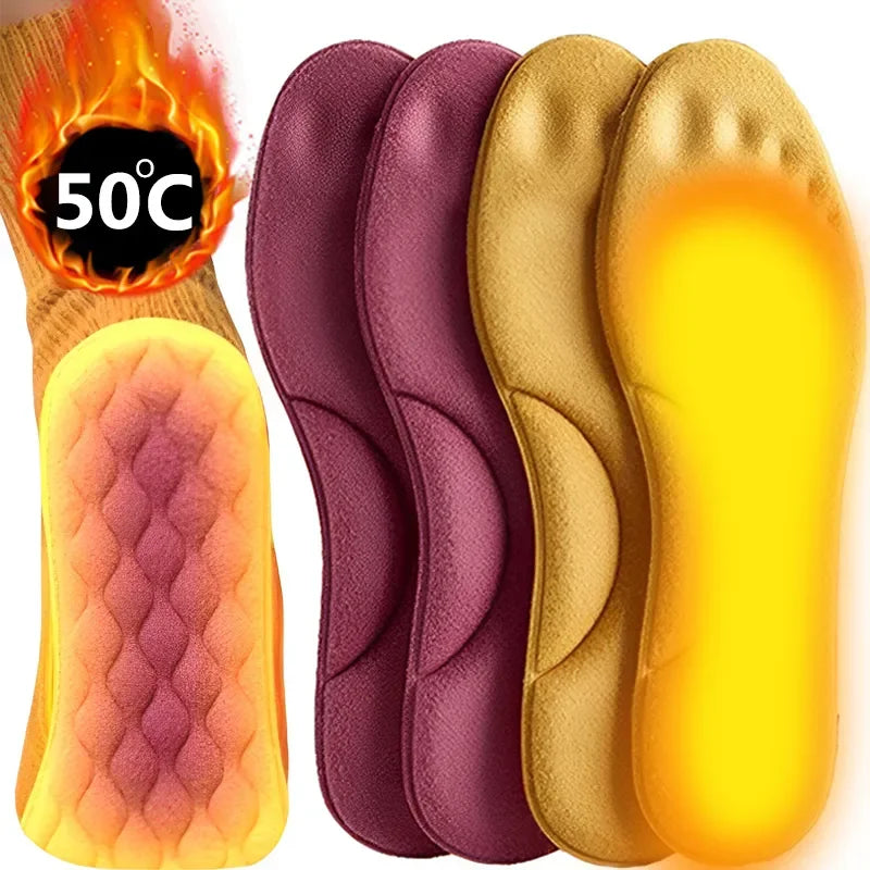 PU Soft Orth4WD Insoles for Men and Women, Breathable Running Shoes, Shock Absorption, Arch Support Cushions