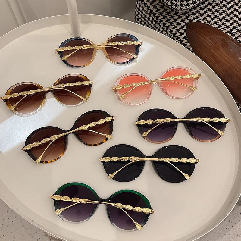Lunettes de soleil polarisées femme — dégradé, lentille ronde, carré, luxe (v2)