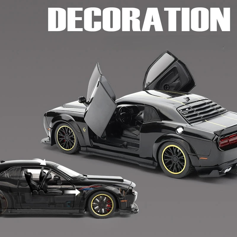Modèle de muscle car américain 1:32 avec son et lumière — rétrofriction, collection miniature, cadeau garçon