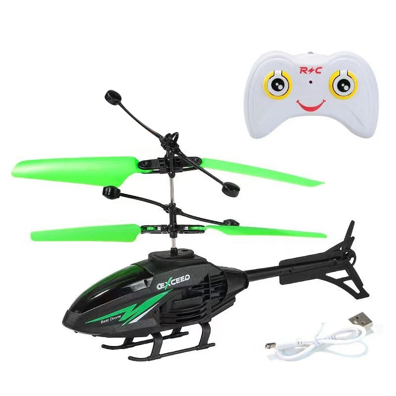 Avión helicóptero teledirigido, mini dron para niños, avión de inducción de carga, juguete colgante para niños