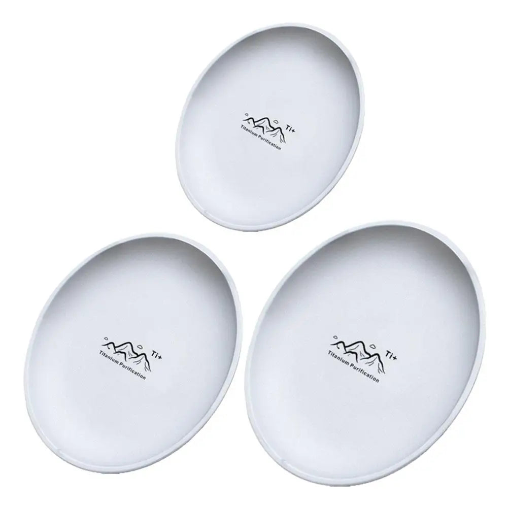 Camping Plaque de camping ultra légère en titane |   Vaisselle de salle à manger extérieure empilable |   Pour sac à dos randonnée pique-nique barbecue