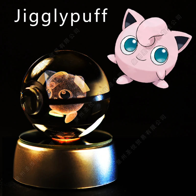 Boule de cristal 3D veilleuse — lampe en verre, statue, cadeau d'anniversaire pour enfants