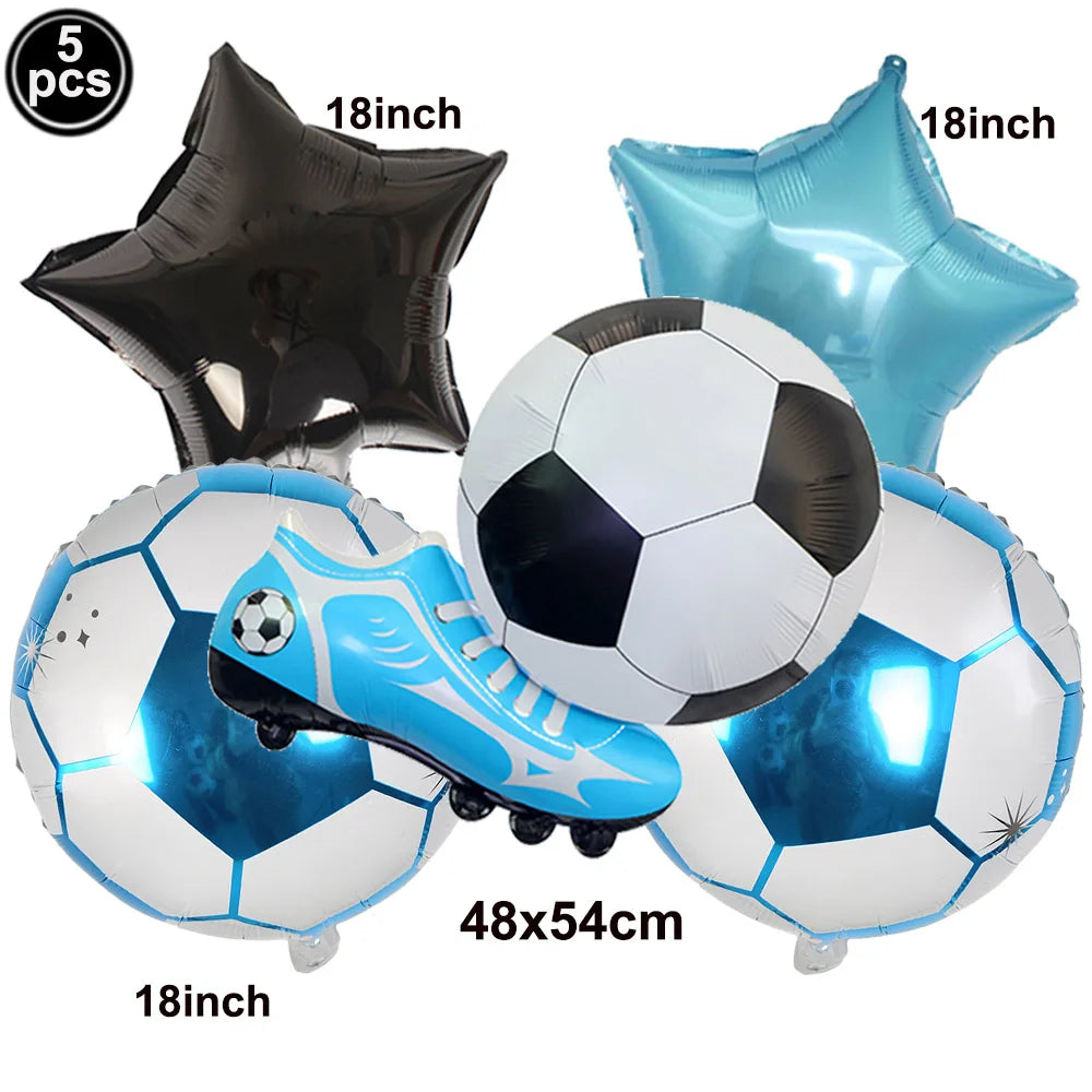Ballons Aluminium Thème Football — Décoration Fête Anniversaire & Baby Shower Enfant