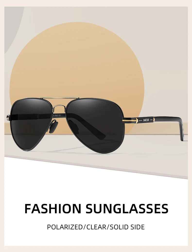 Lunettes de soleil pilotes polarisées — conduite, pêche, randonnée, accessoires homme