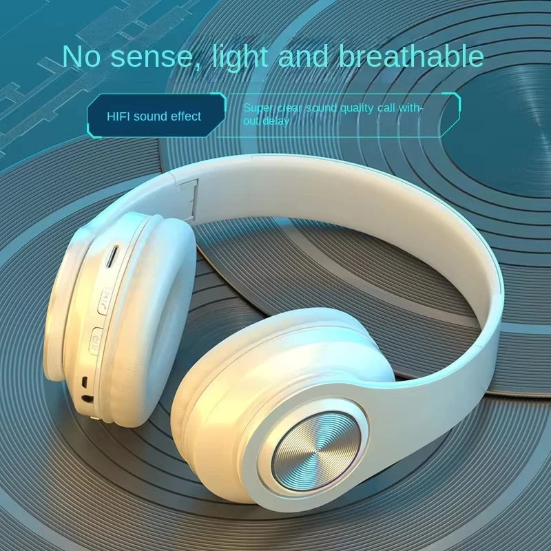 Auriculares inalámbricos Bluetooth de diadema, con micrófono, cancelación de ruido, estéreo, para deportes y juegos, novedad, B39