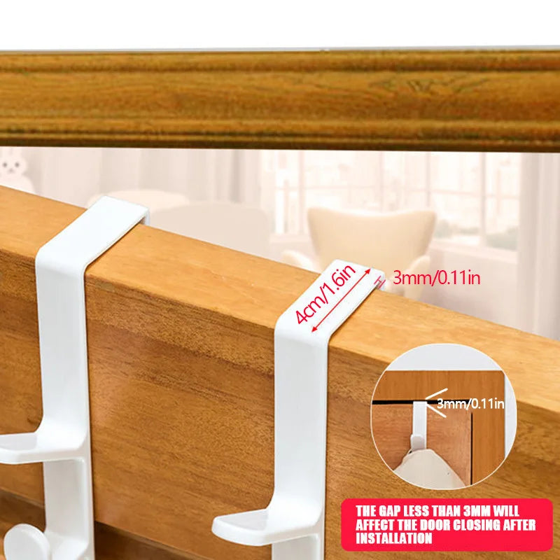 1 pièces chambre porte cintre vêtements suspendus support sur la porte en plastique stockage à domicile Organization crochets, porte-monnaie pour sacs Rails