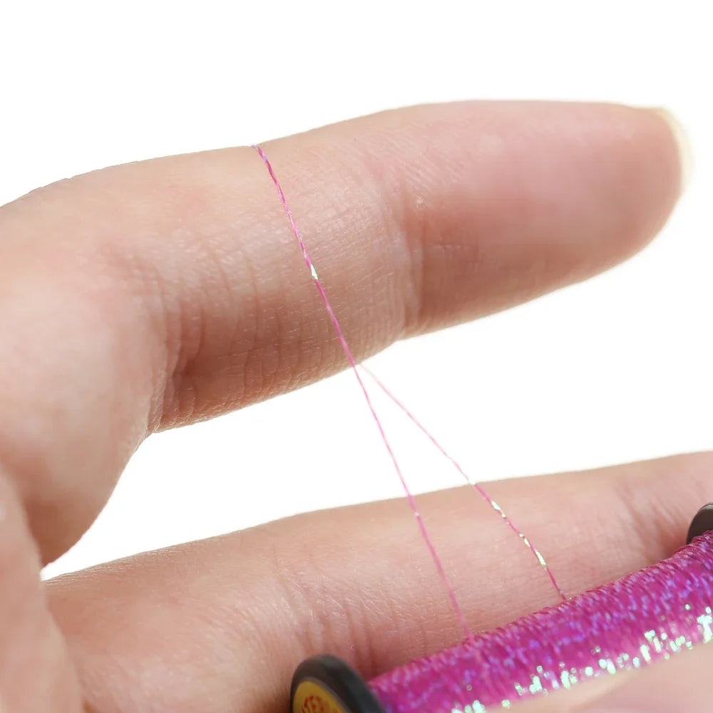 2/4 pièces 50M Fil métallique scintillant Glint Nymph Tinsel pour la confection de mouches (Buzzer Nymphs, mouches sèches/humides) et leurres de pêche à la truite
