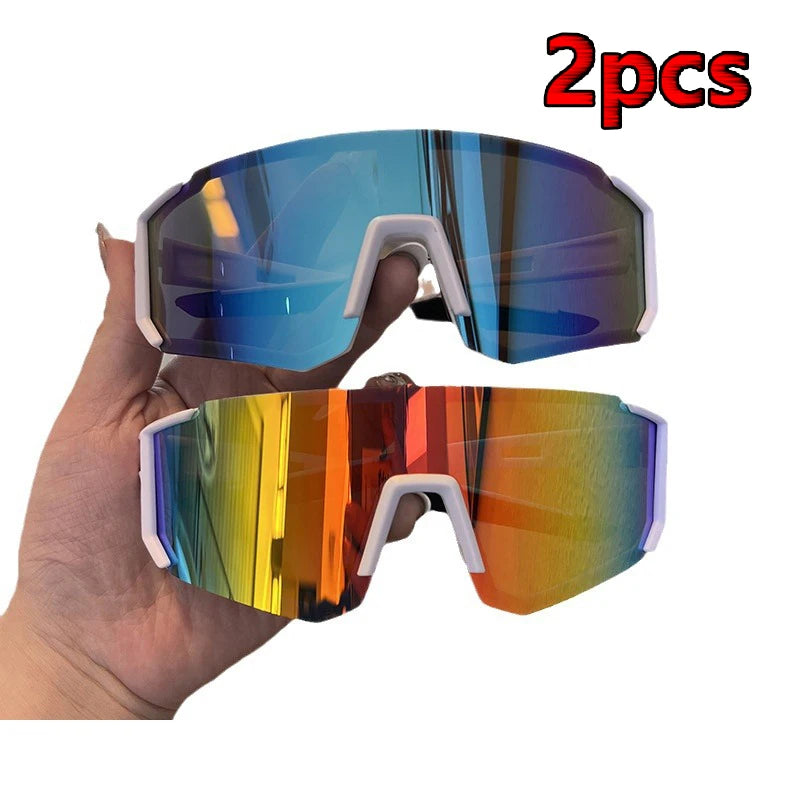 1/2 Pieces Cycling Sunglasses Women UV400 Anti-sand Eye Protector Sunglasses Outdoor Sports Anti-Radiation Protection Glasses Lens