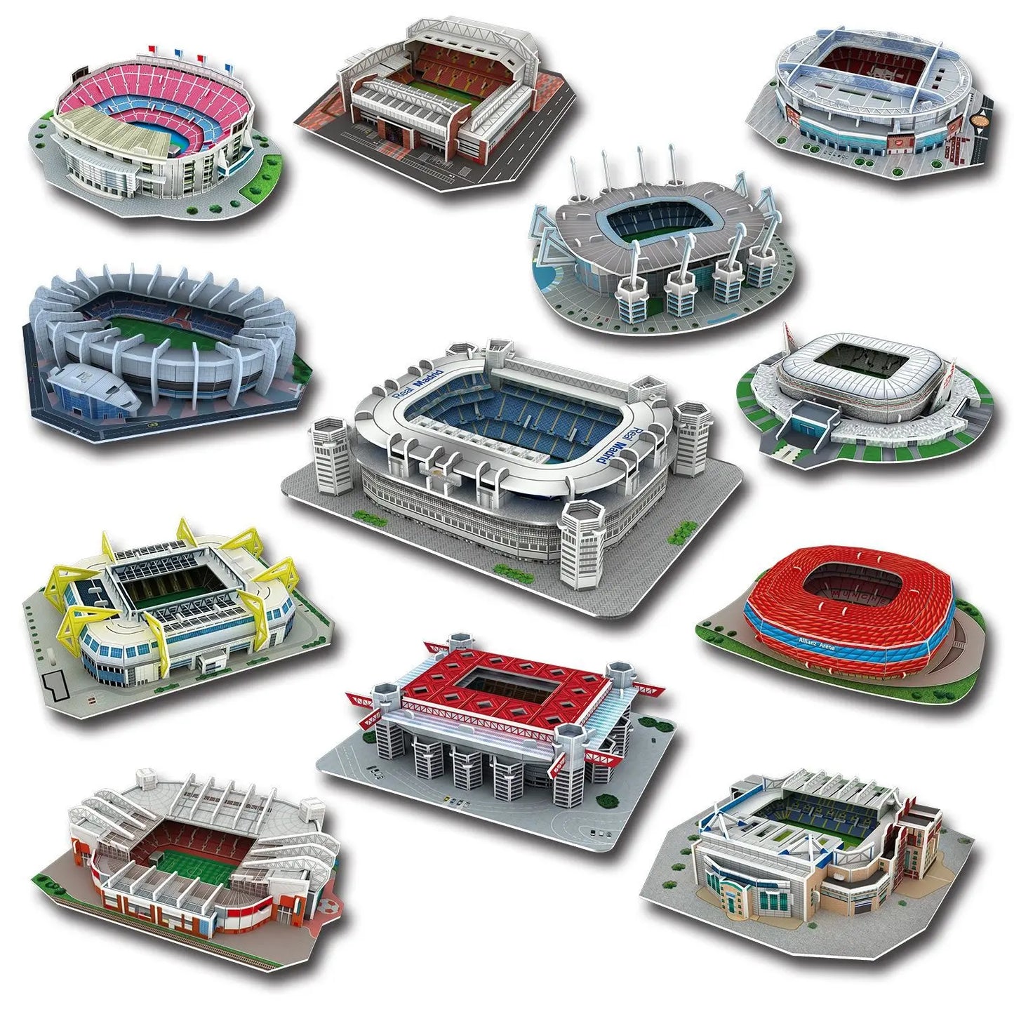 Terrain de Football Miniature en 3D, Puzzle à Faire Soi-Même, Modèles de Stades de renommée Mondiale, Jeu Périphérique, Jouets, Cadeaux d'Anniversaire, DDJ