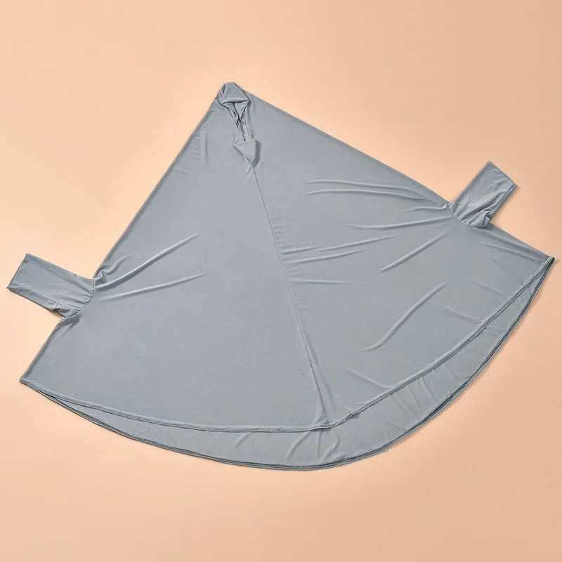 Abayas musulmanes à manches pour femmes, châle Long, couverture complète, couleur unie, vêtements de prière, coton de qualité supérieure, chanvre uni
