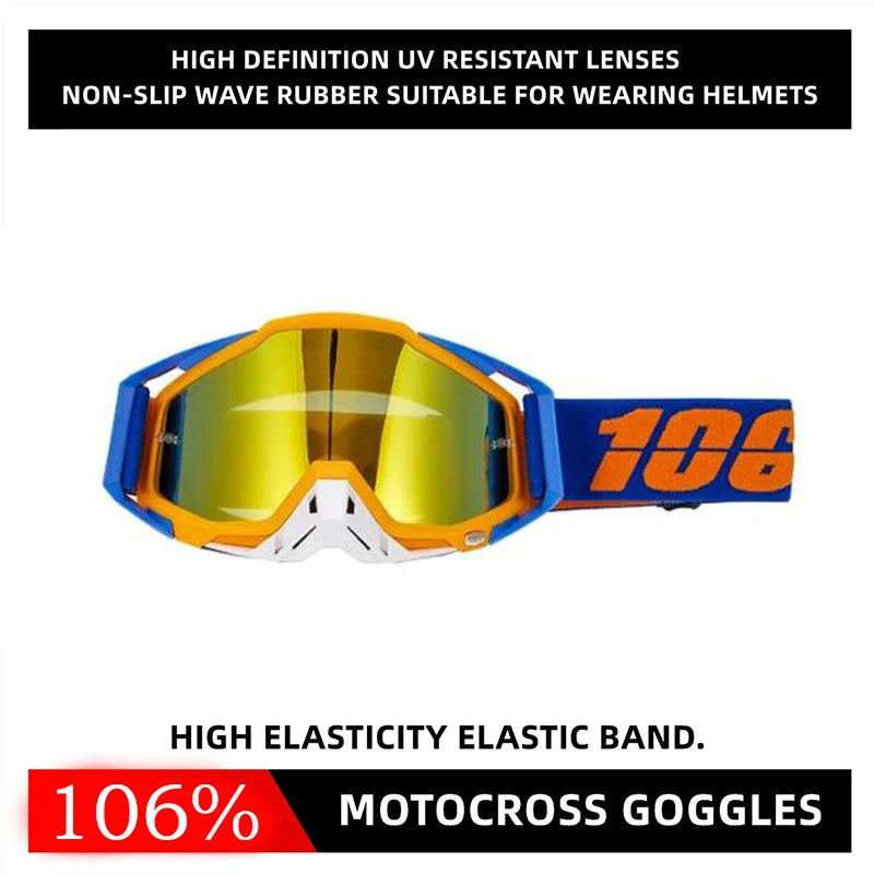 Motocross goggles, windproof and unbreakable glasses for ATV, UTV and off-road sports