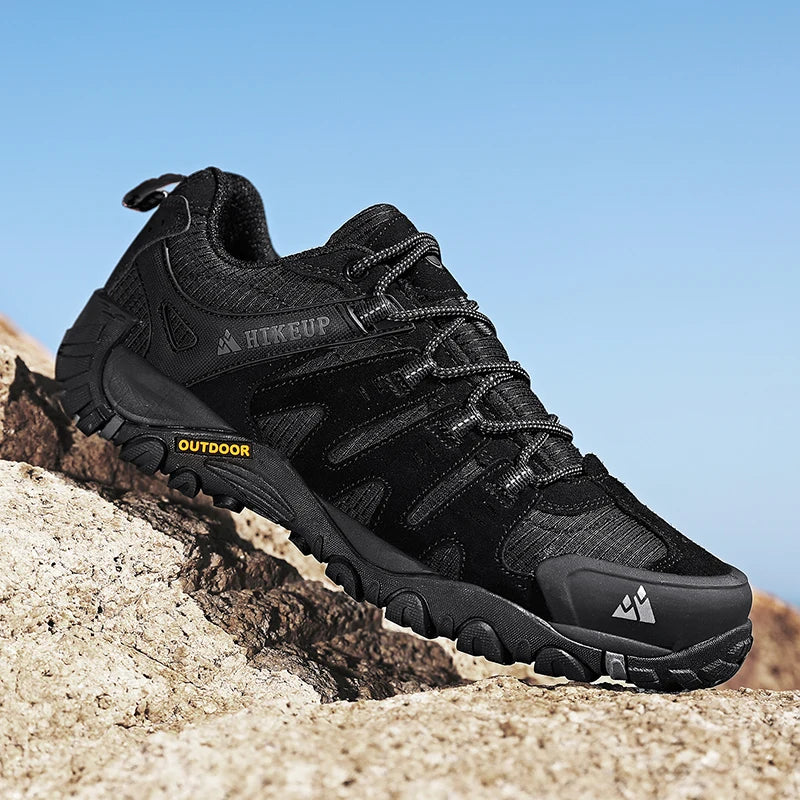 HIKEUP chaussures de randonnée pour hommes chaussures d'extérieur en daim et cuir résistant à l'usure hommes Trekking marche chasse baskets tactiques