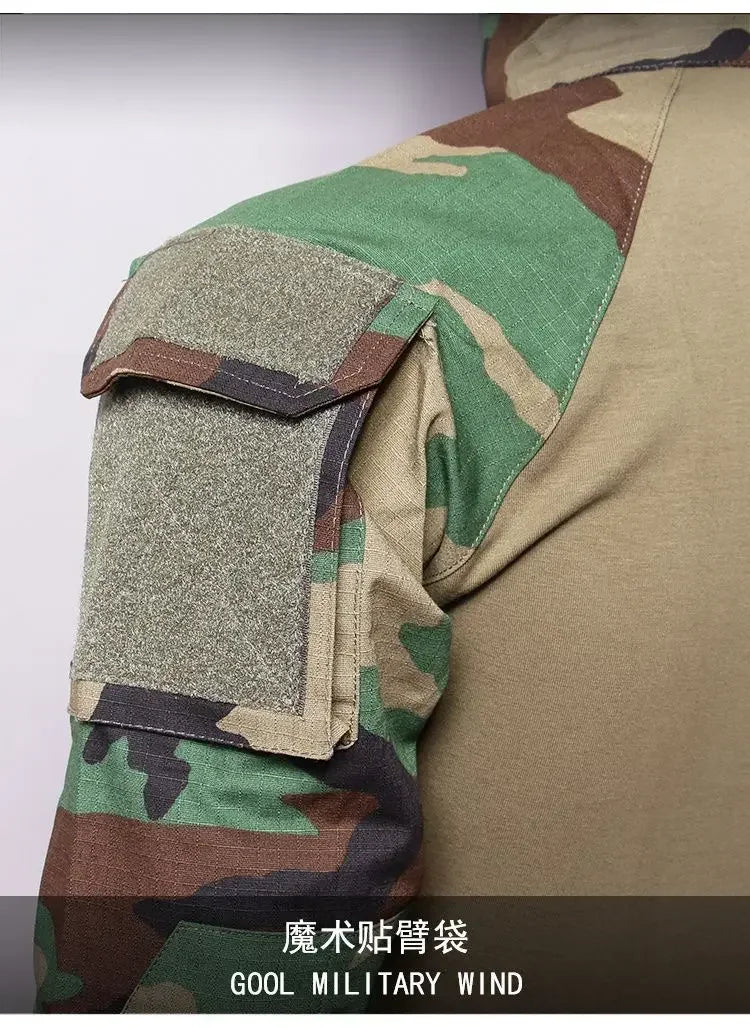 Tenues de sport tactiques d'extérieur, uniformes d'entraînement, ensembles de chasse camouflage, chemises et pantalons de randonnée pour hommes