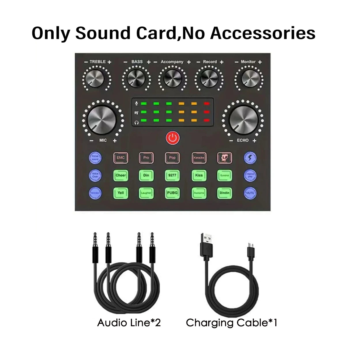 V8S – Kit carte son live avec microphone pour streaming, enregistrement et DJ