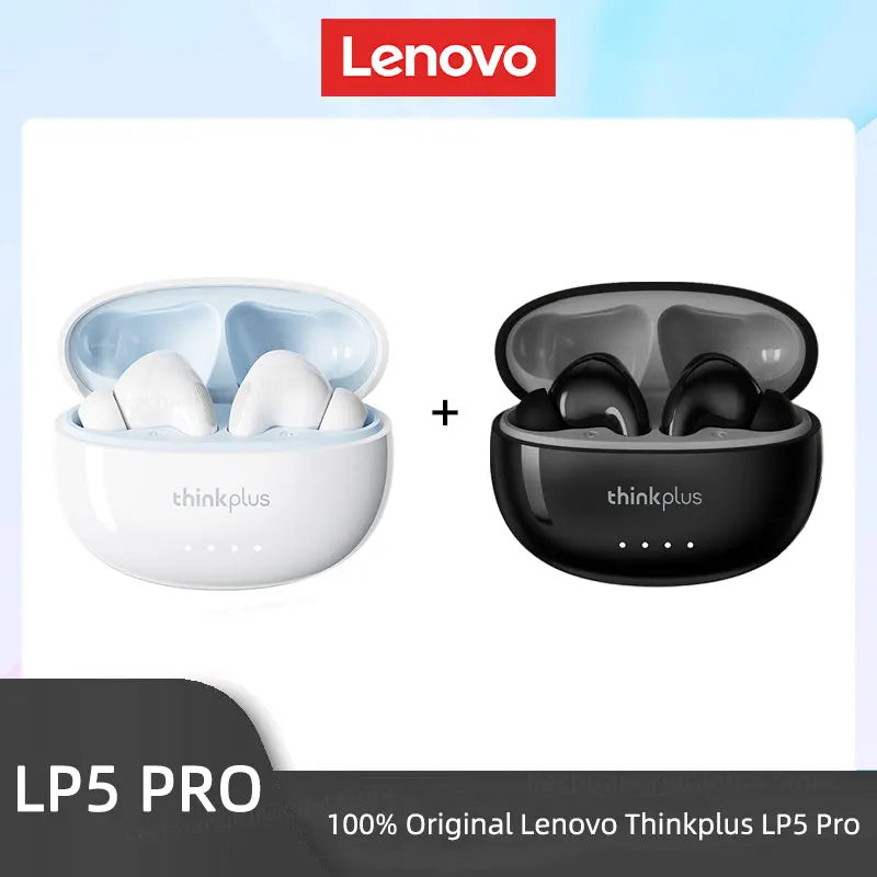 Lenovo-Auriculares inalámbricos LP5 PRO, Bluetooth 5.4, TWS, sonido HiFi, auriculares para juegos, cascos deportivos LP5Pro, batería de larga duración con micrófono 2025