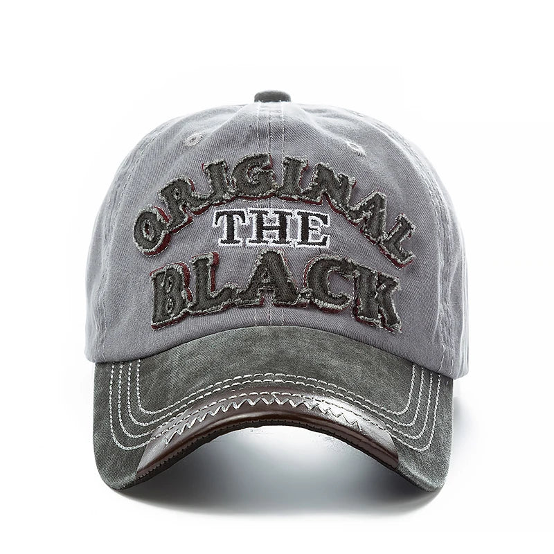 Casquette de baseball noire en coton lavé — hommes, femmes, décontractée, brodée, chapeau papa, 2022